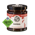 Jar of Makan Malaysia Sambal with a Farm Shop & Deli 2026 Silver award badge