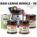 Makan Malaysia Vegan Nasi Lemak Bundle: Rendang, Sambal, Sambal Almonds and Rempapa coconut milk