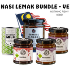 Makan Malaysia Vegan Nasi Lemak Bundle: Rendang, Sambal, Sambal Almonds and Rempapa coconut milk