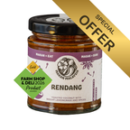 Jar of Makan Malaysia Rendang curry sauce with a Farm Shop & Deli 2026 Gold award badge